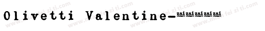 Olivetti Valentine字体转换